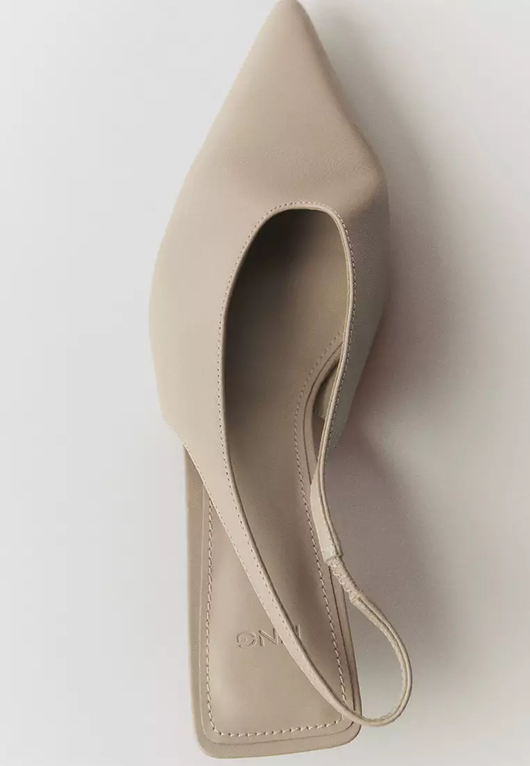 Jual Mango Kitten Heel Leather Shoes Original 2024 | ZALORA Indonesia