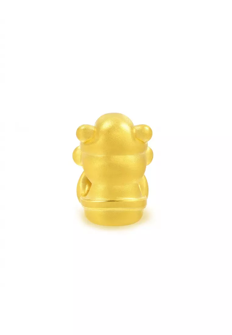 999 24K Solid Gold God of Wealth Happiness Charm 89999C (Bracelet not included)