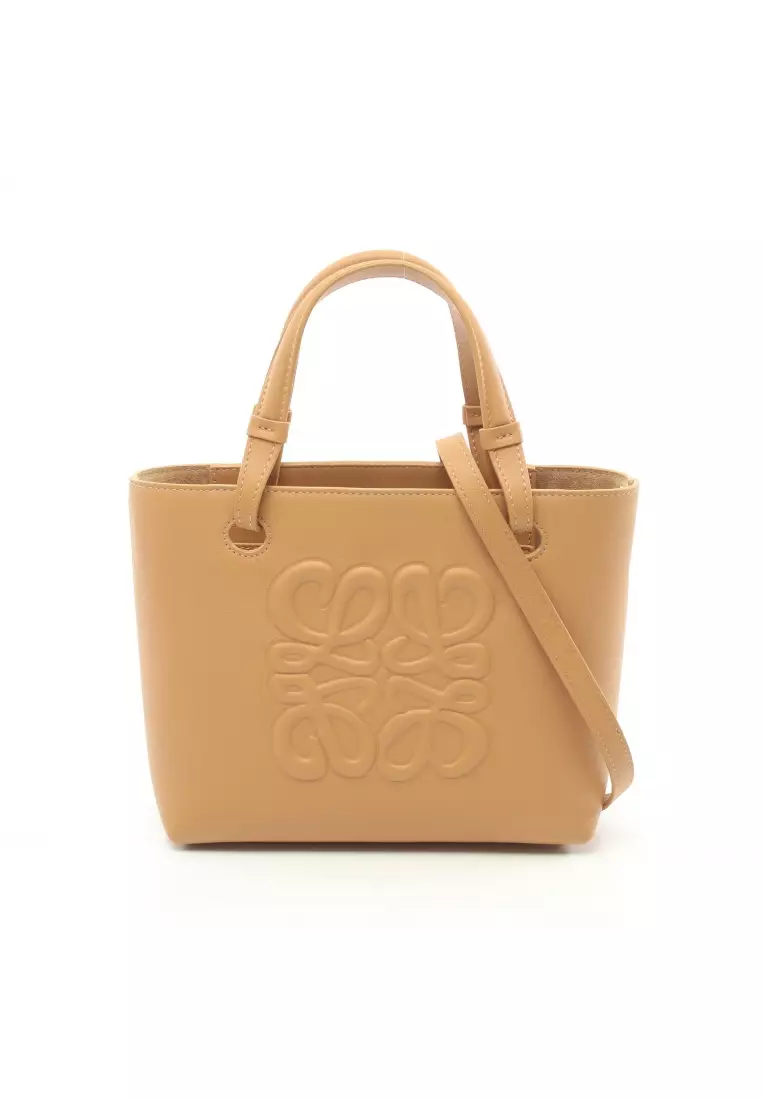 loewe anagram leather tote