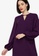 ZALORA WORK purple Bar Detail Balloon Sleeves Dress 0B40BAAE6871DBGS_3