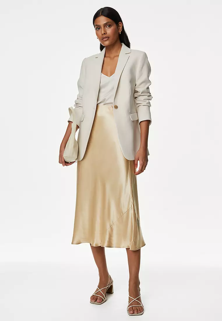 Satin Midaxi Slip Skirt