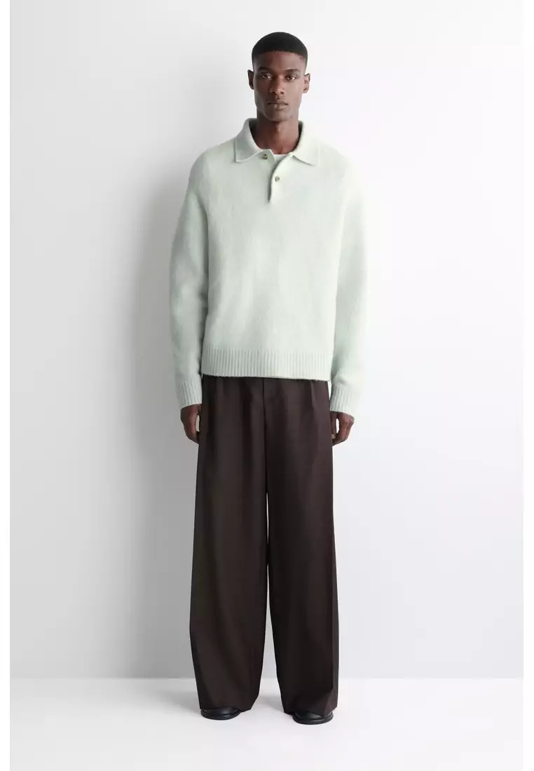 BRUSHED-WOOL POLO SHIRT