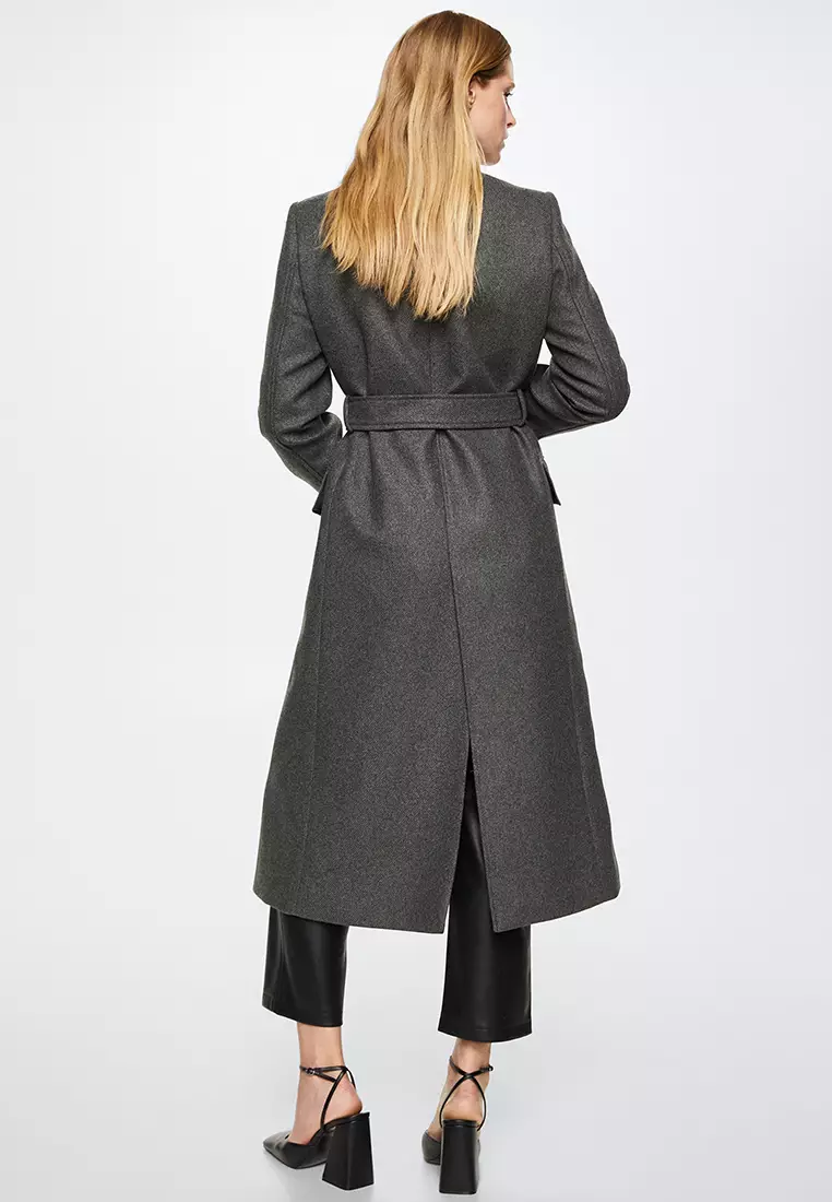 Grey on sale mango coat