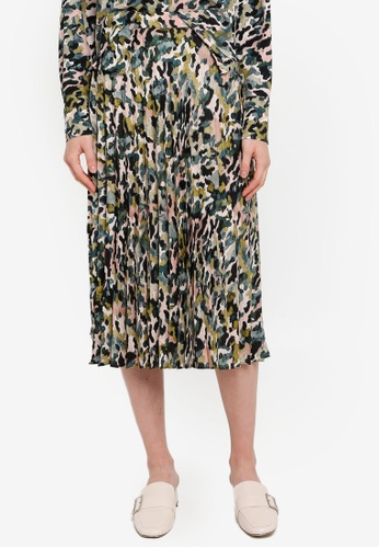 The6eca Khaki Camo Print Midi Skirt Thedelhidawn Com
