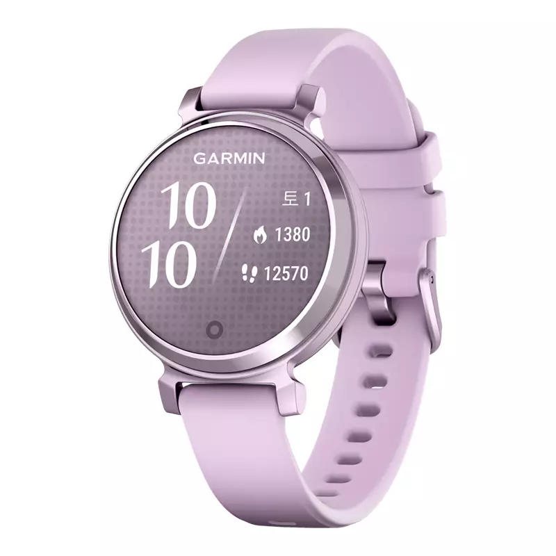 Jam Tangan Wanita Garmin Lily 2 010-02839-21 Smartwatch Digital Dial Metallic Lilac With Lilac Silicone Strap