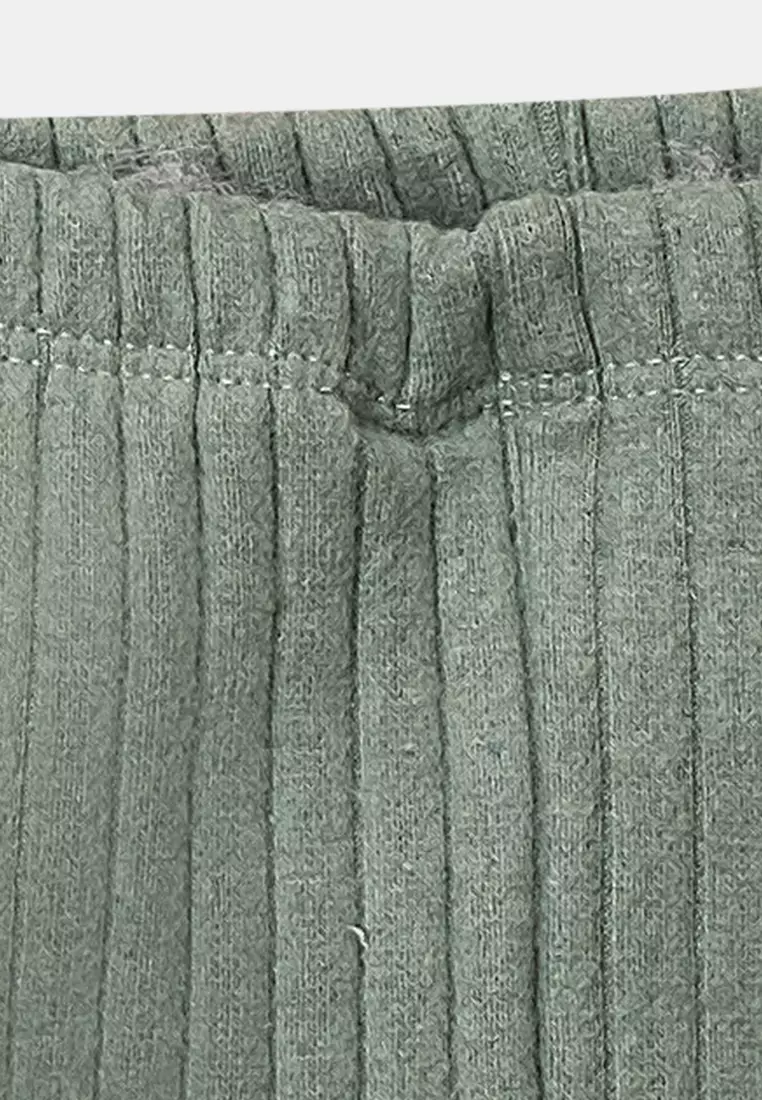 Mint 3-Piece Ribbed Set For Baby Girl - Tkdaw25Au00176