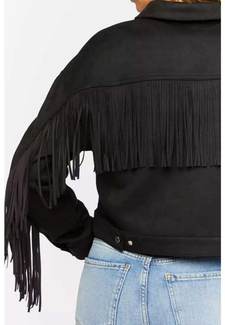Suede fringe vest forever 21 discount