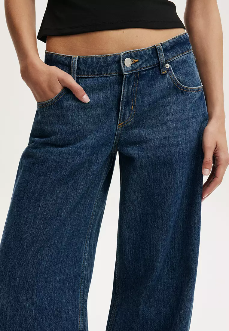 Low Rise Wide Jeans