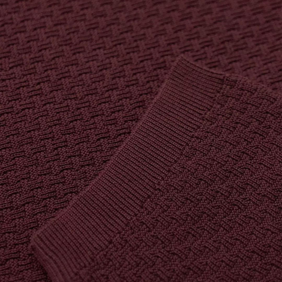 Kale ROGER MAROON / Atasan Rajut Pria / Sweater Rajut Tangan Pendek / Baju Pria