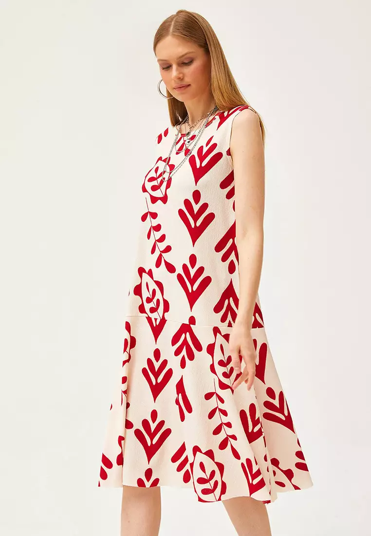 Printed Midi Dress