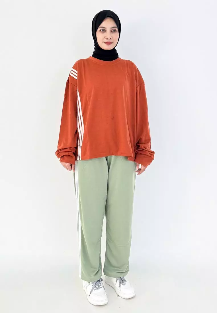 Set Sporty Alena (Setelan Sweater Sweatpants) Teracotta