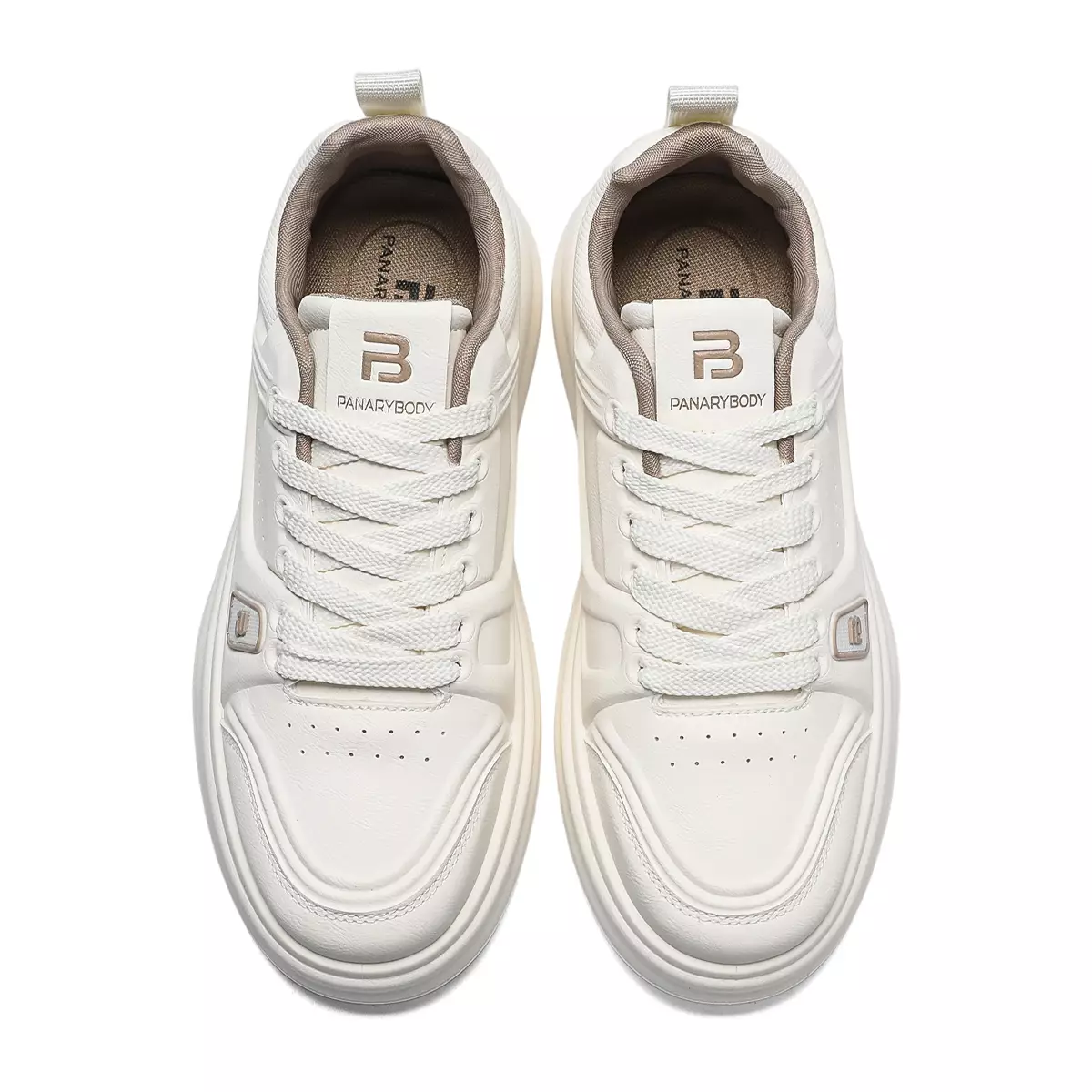 LURAD Sepatu Cowok Sekolah Polos Hitam Beige Simple Sneakers Pria QNR38