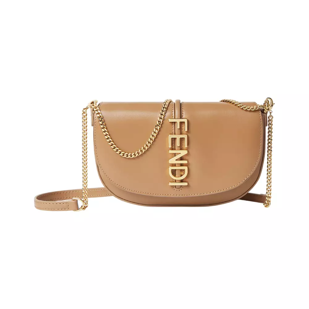 F'graphy Wallet On Chain Leather Cappuccino Ghw