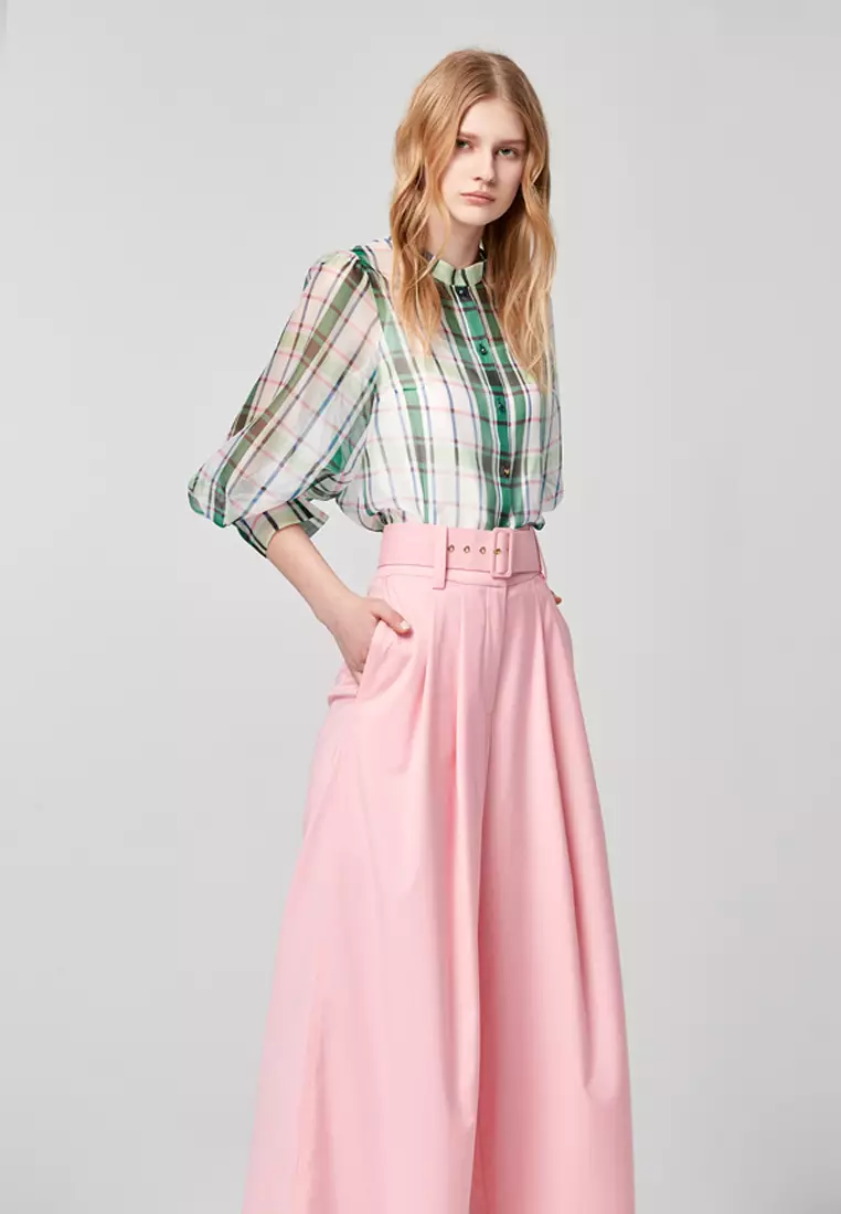 High-Waist Flowing Trousers