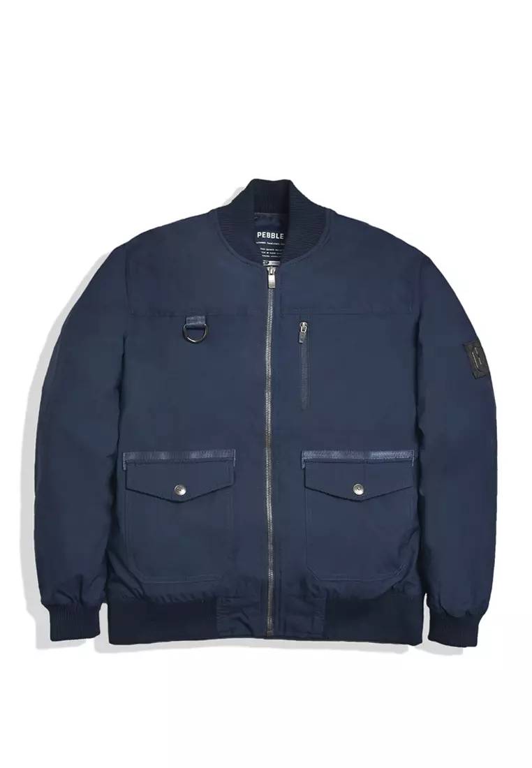 Pebble Delta Utility Bomber Navy Jacket