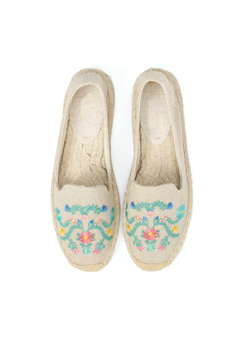 Embroidered Canvas Espadrilles HB45433