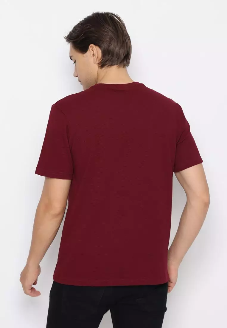 MATSUDA Kaos Polos 24S Texture Honeycomb T Shirt Saku Zipper Koka