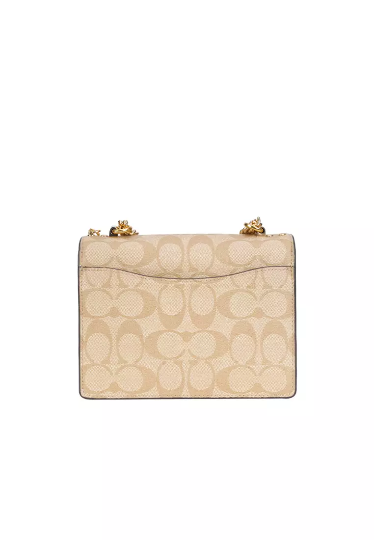 Mini Klare Crossbody Bag In Signature Canvas Light Khaki Chalk C9946