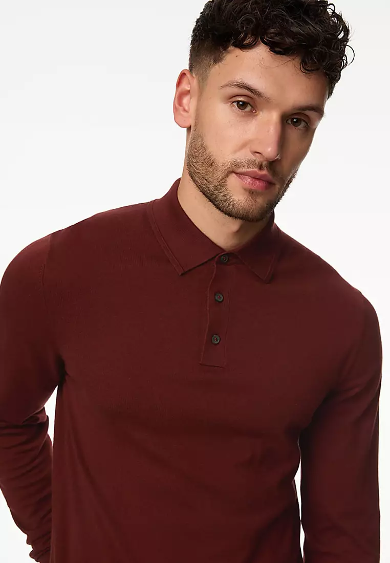 Cotton Rich Tipped Knitted Polo Shirt
