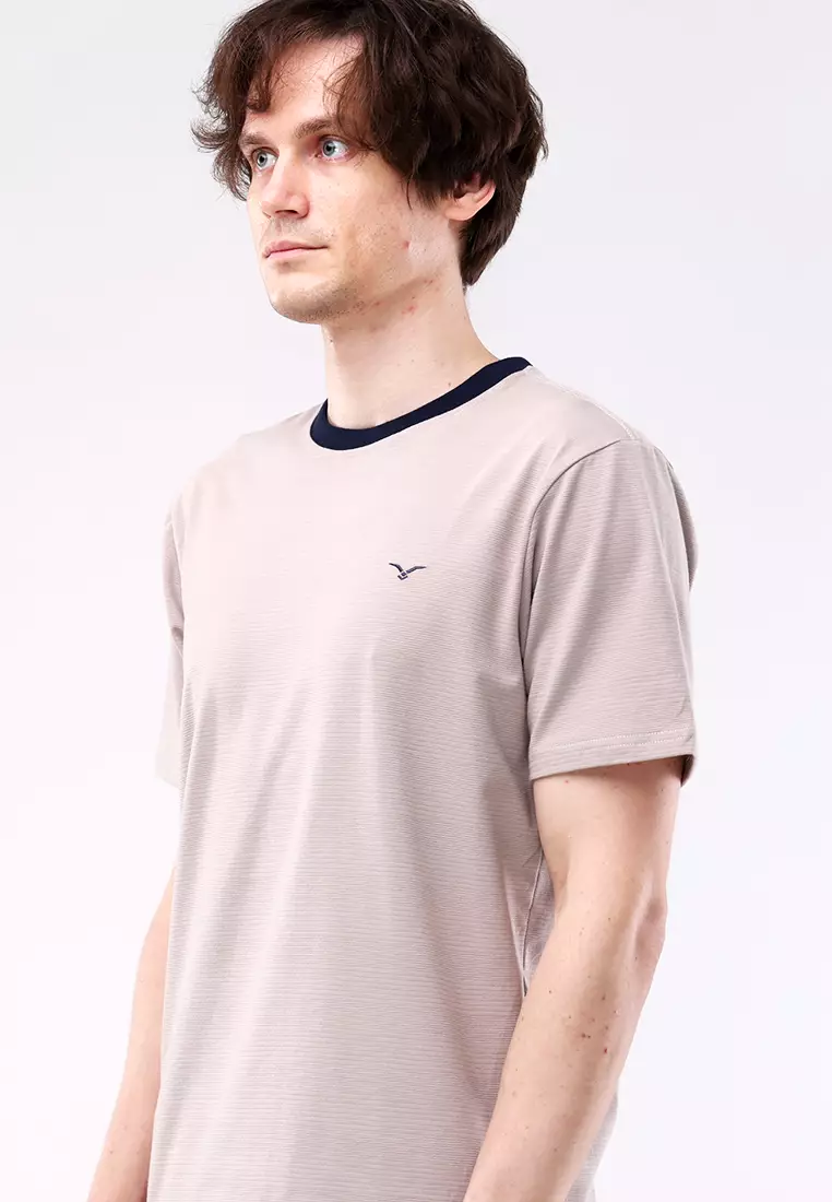 Round Neck Crazylines Short Sleeve