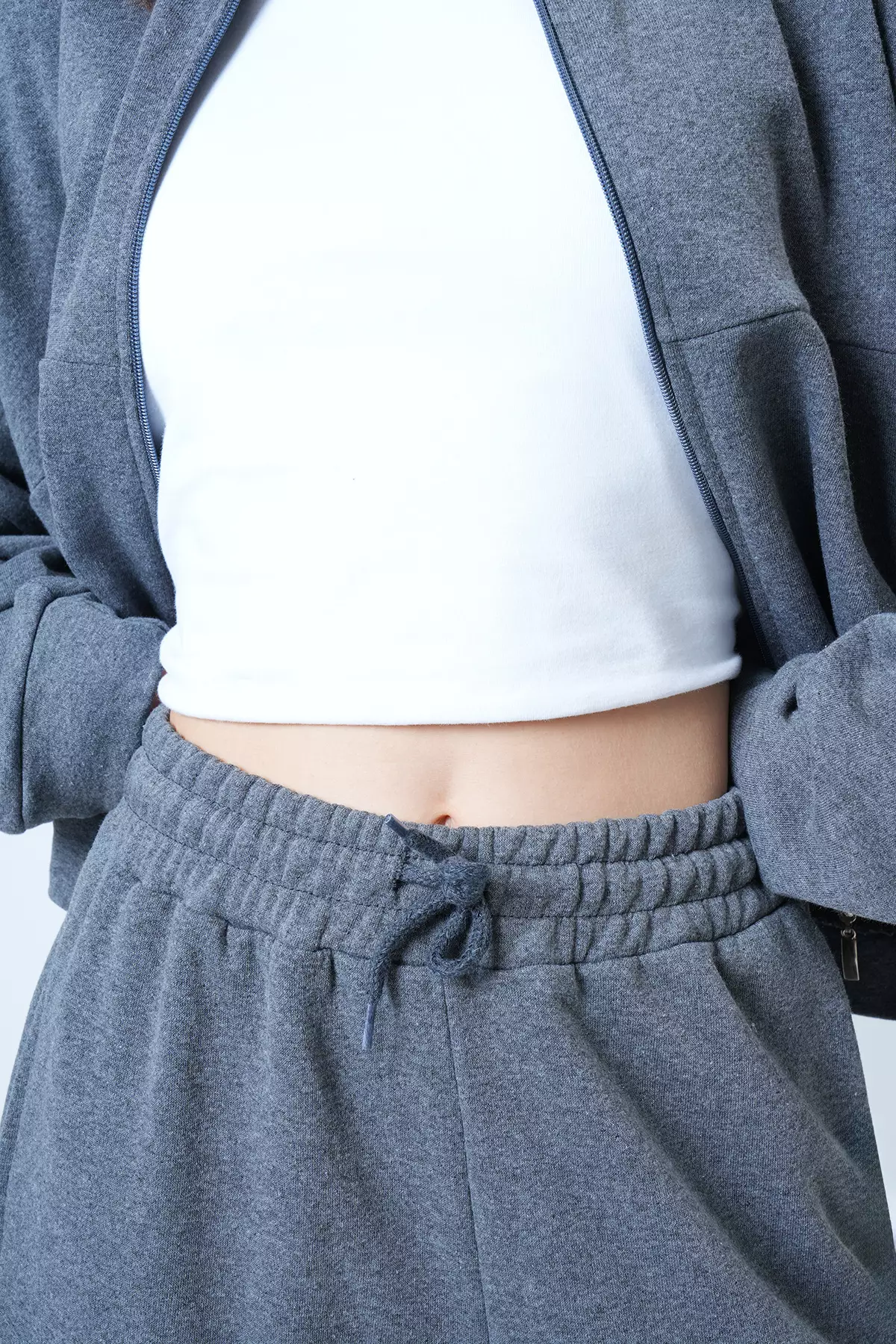 Women'S Anthracite Oversize Jogger Sweatpants Alc-X14610