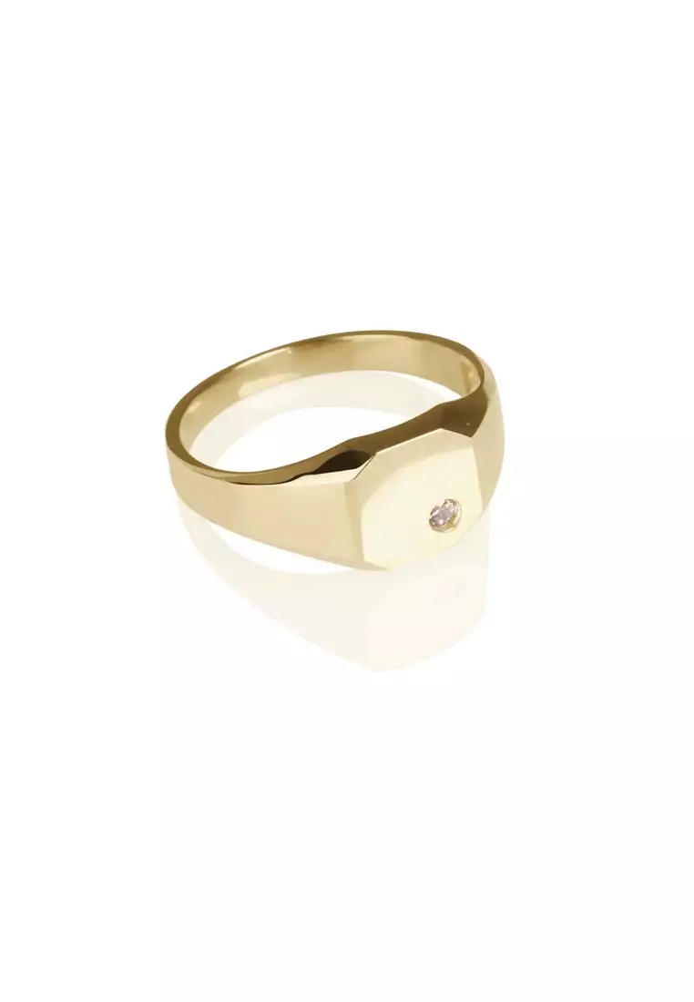Square Signet Ring 18k Gold