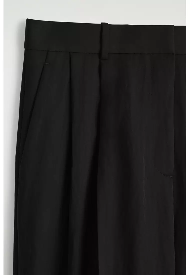 RELAXED FLUID WIDE-LEG TROUSERS