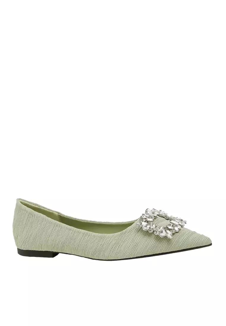 Discount on Twenty Eight Shoes  shoes - SKU: VANSA Fashion Rhinestone Buckle Flats Shoes VSW-F11269