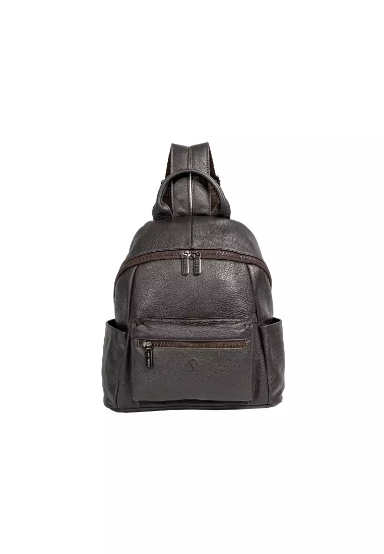 Women's Grain Leather Medium Backpack BAI 40813