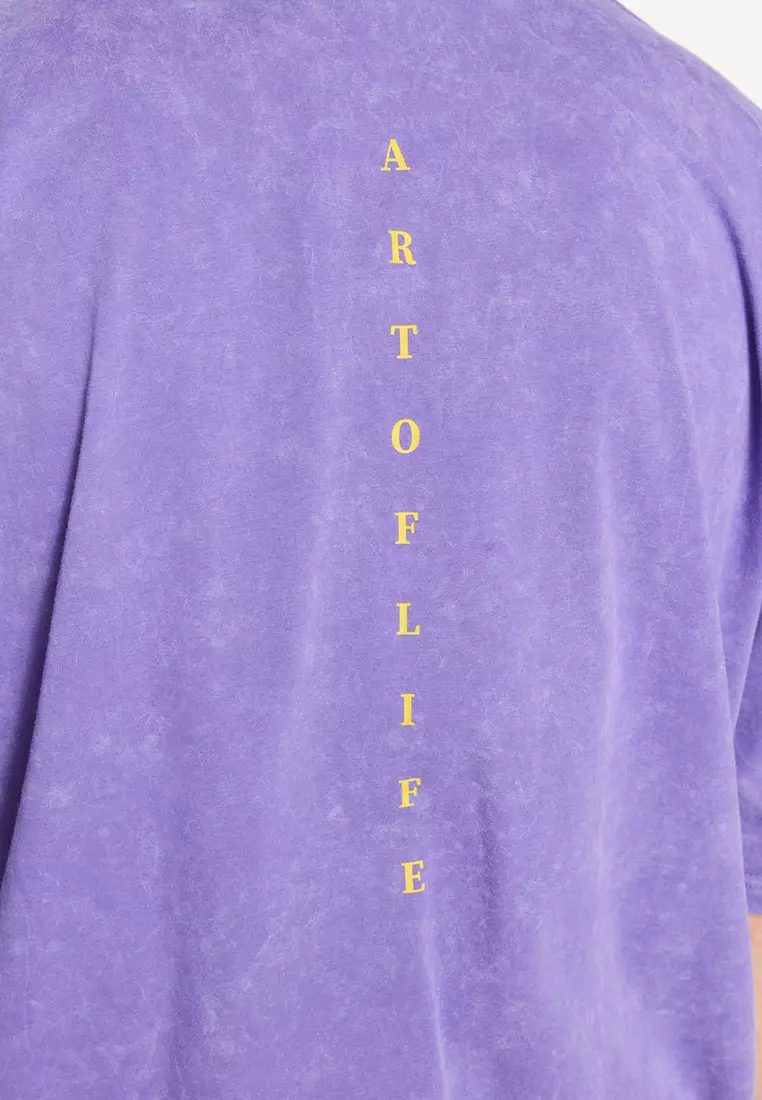 Faded-Effect Printed T-Shirt