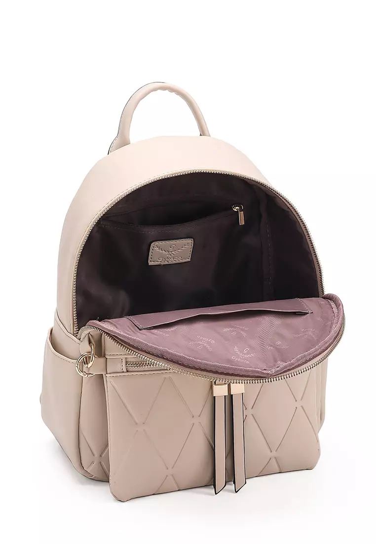 GYKACO KIMA Beige - Tas Ransel Wanita - Fashion Backpack (IMPORT)