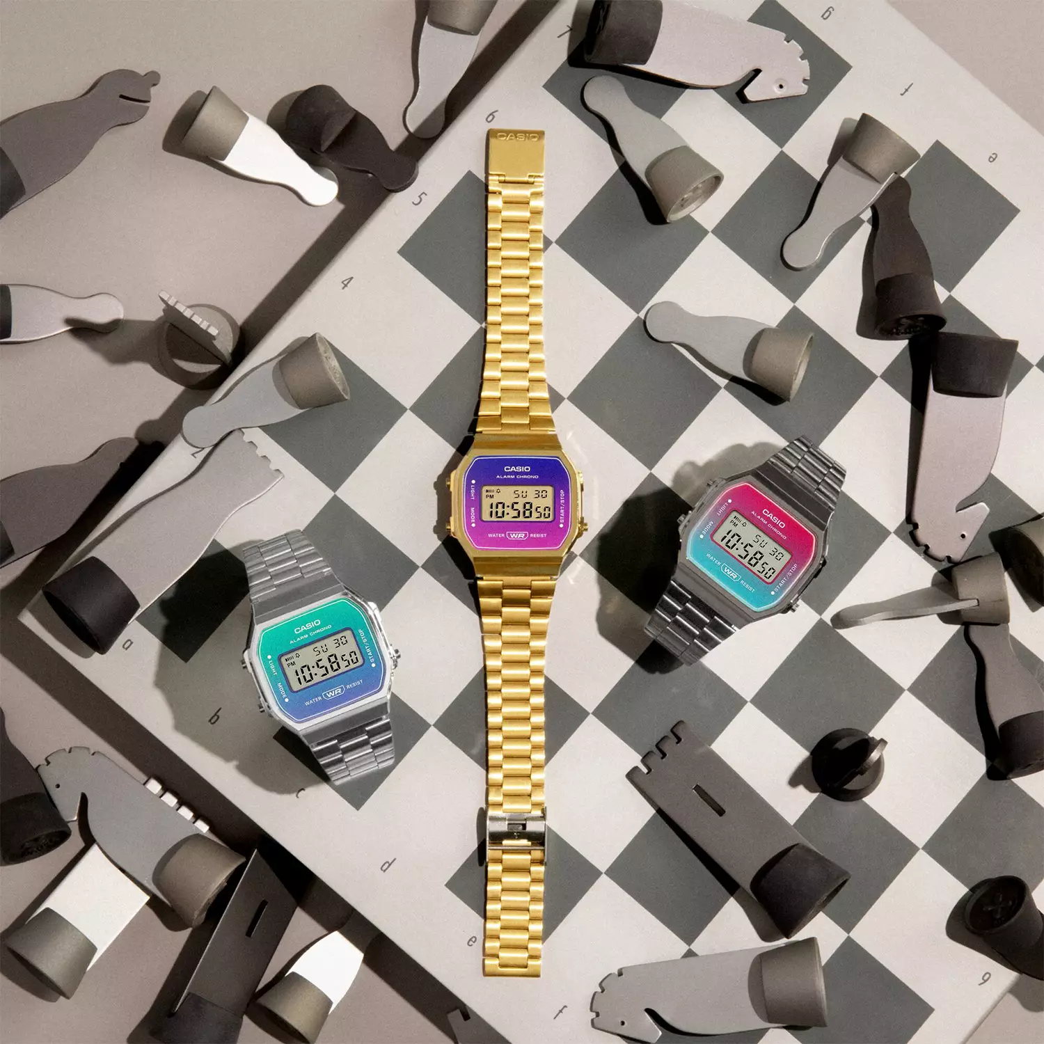 Casio Vintage - Jam Tangan Digital Wanita - Gold Stainless Steel - A168WERG-2A