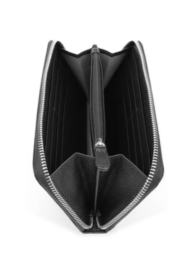 Crossing Milano Long Zip Wallet RFID - Black