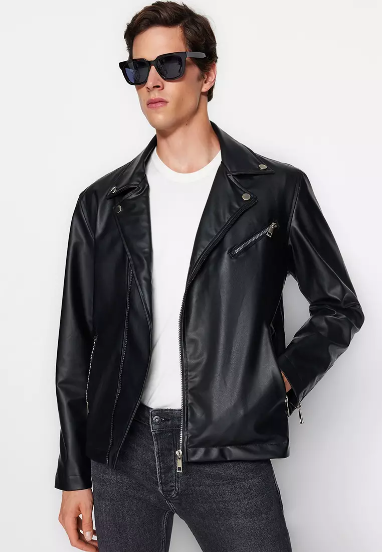 Faux Leather Biker Jacket