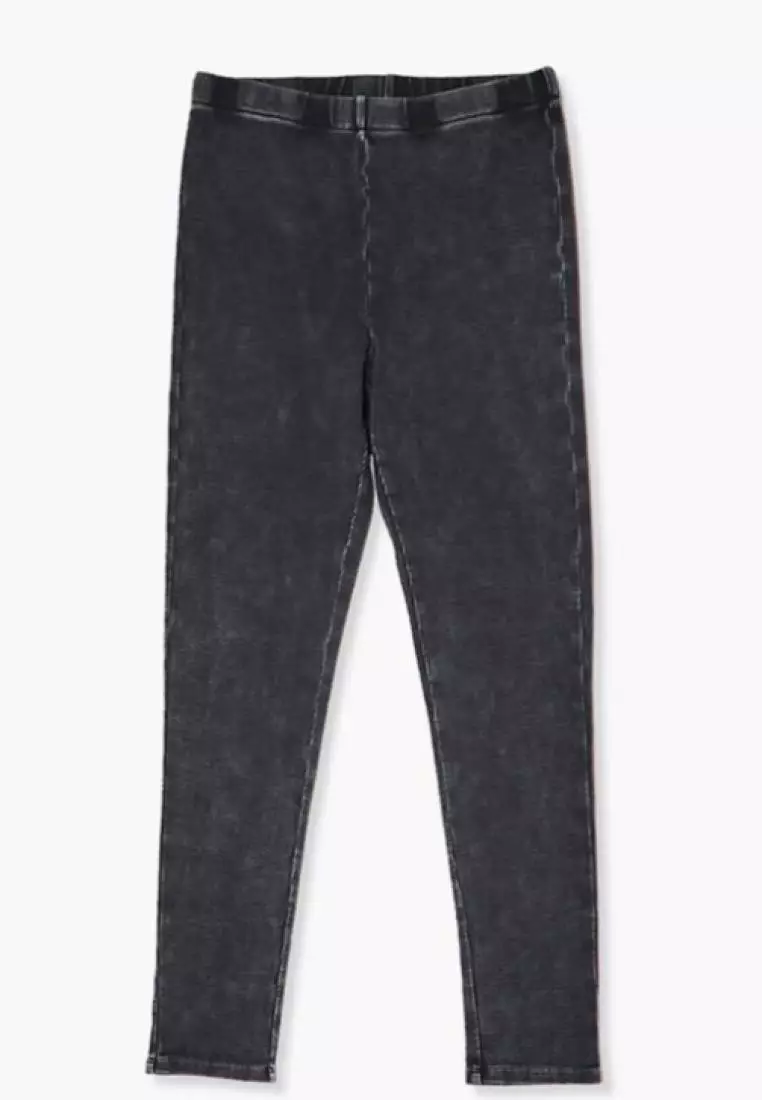 Buy FOREVER 21 Girls Acid Wash Ribbed Leggings (Kids) 2024 Online