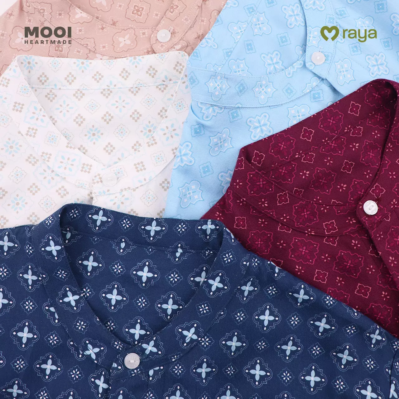 Mooi Atasan Pria Kemeja Pria Raya Collection Zaidan Koko Sandya Series - Deep Navy