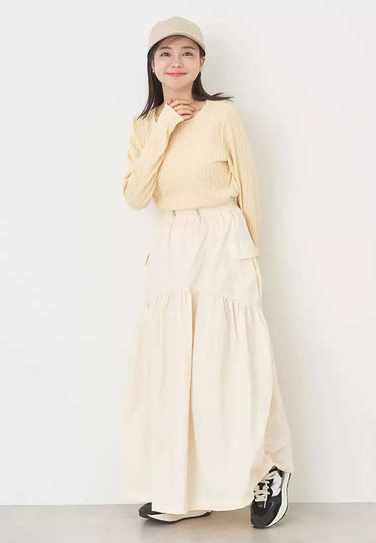 Earth, Music & Ecology - Inari Drawstring Skirt Ecru