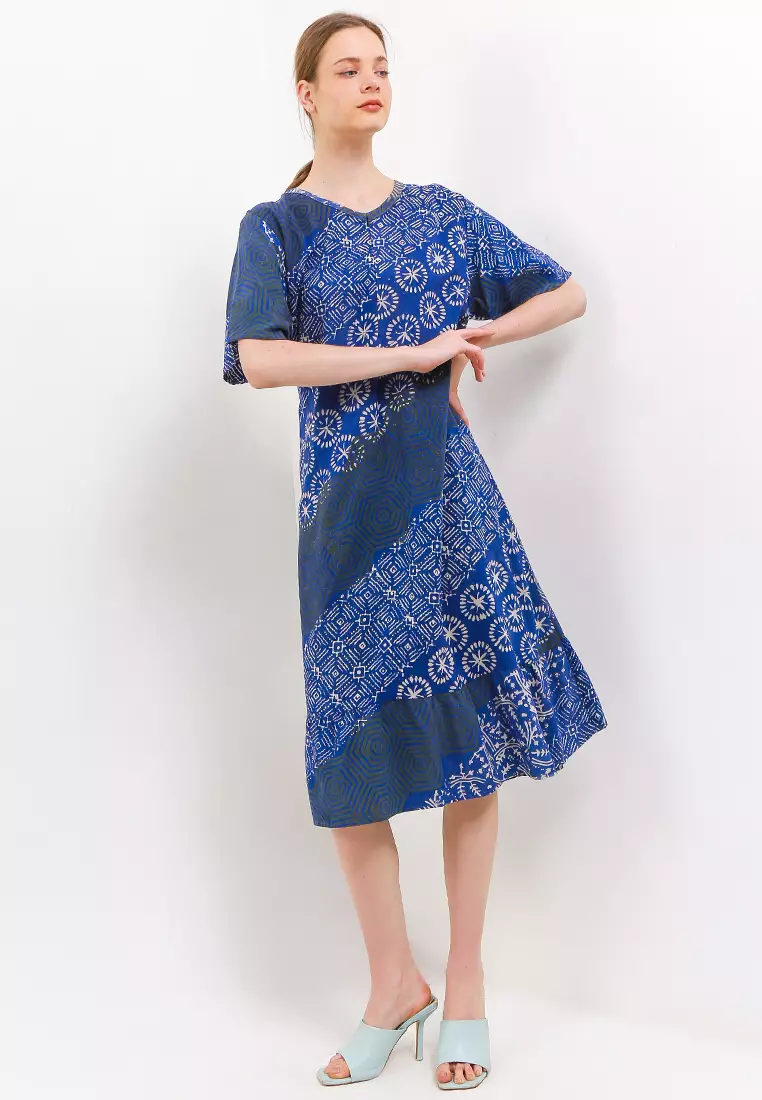 Homedress Daster Wanita Kamaniya Navy