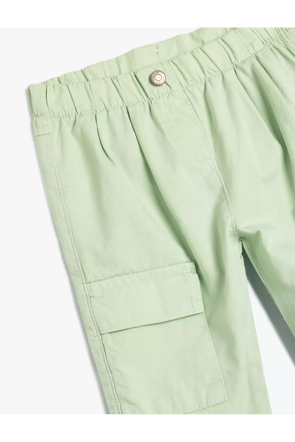 Parachute Trousers Elastic Waist Pocket Cotton
