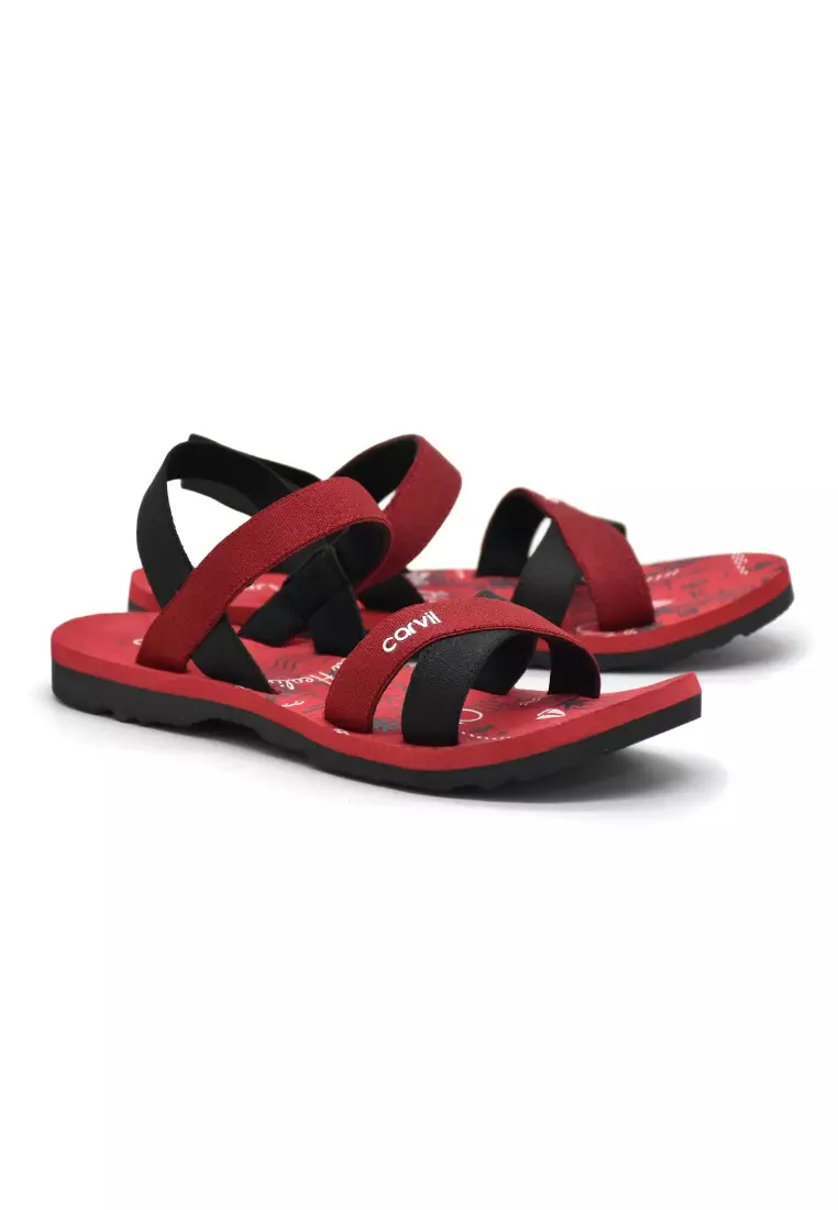 Carvil Sandal Wanita Noventa-TB Black/Red