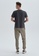DAGİ grey Anthracite T-Shirt, Printed, V-Neck, Regular Fit, Short Sleeve Loungewear for Men F04D2AAB751E28GS_2