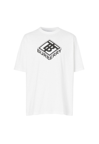 Buy Burberry Burberry Logo Graphic Cotton T Shirt In White Zalora Hk