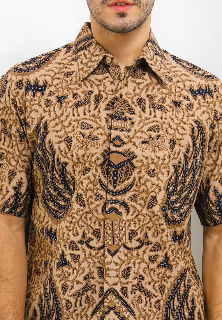 Kemeja Batik Printing Lengan Pendek Motif Waskita Pratama