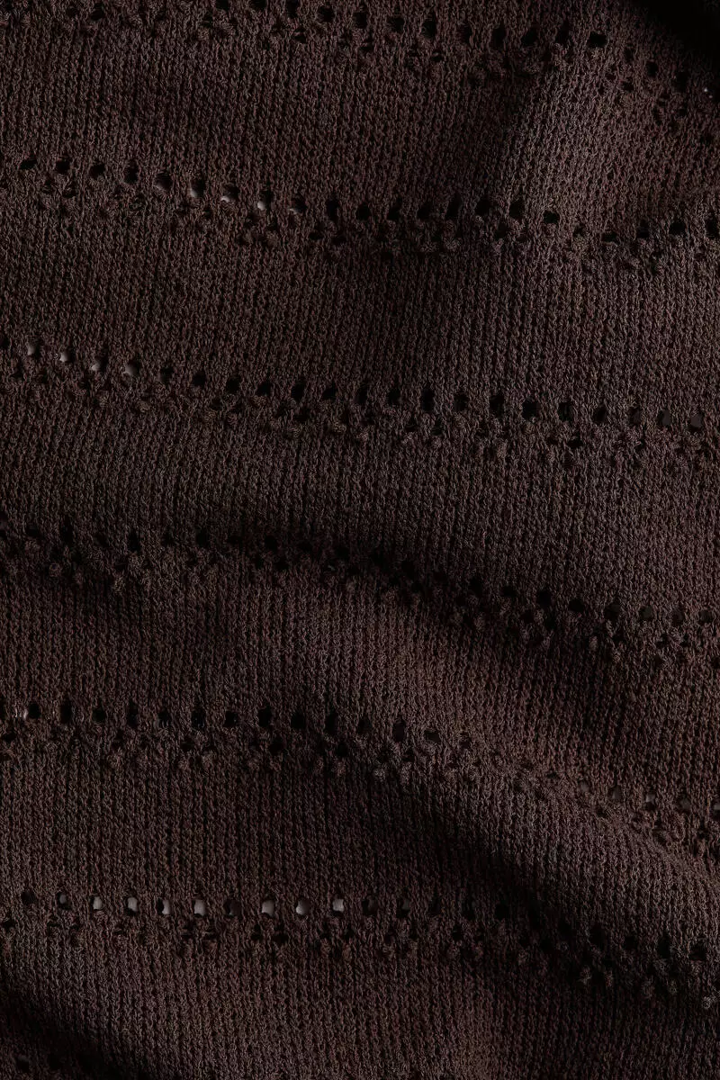 Wide textured-knit trousers