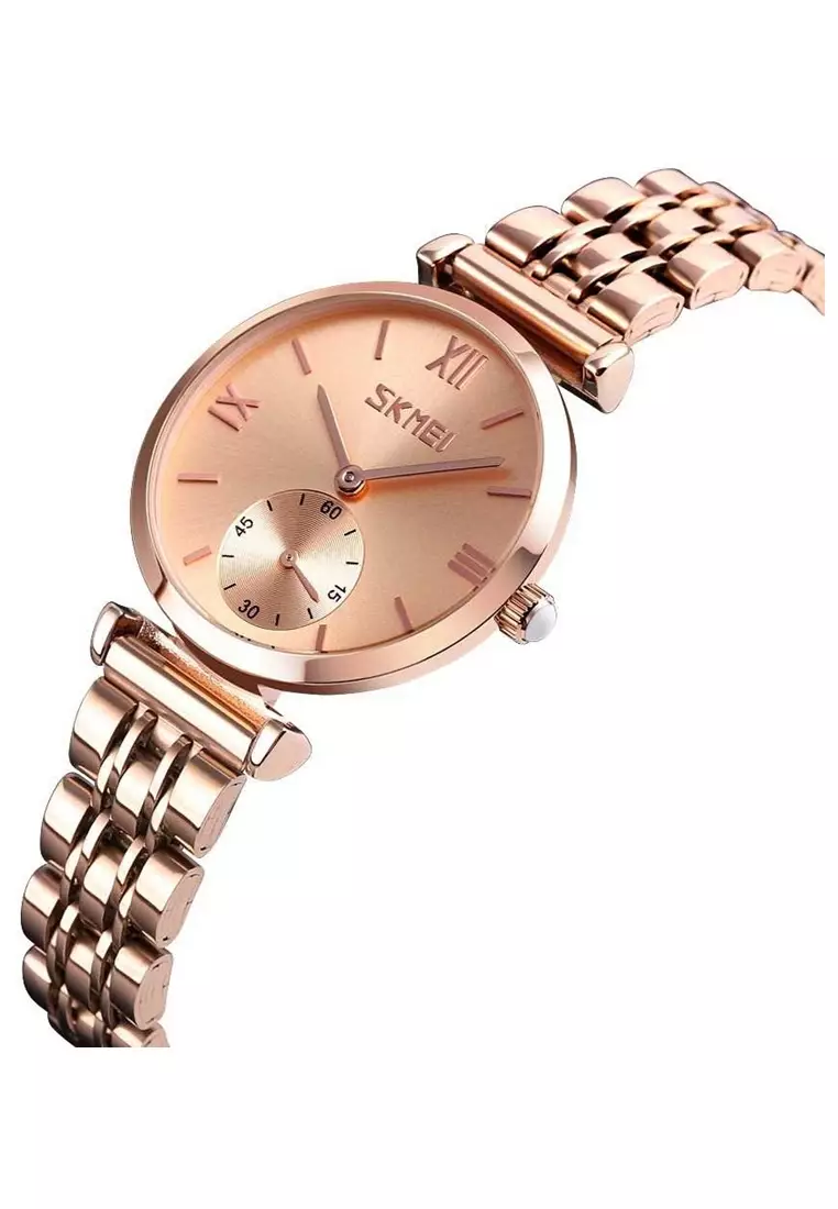 Jam Tangan Analog Casual Wanita Water Resistant 30m Strap Tali Material Stainless Steel RQ43 ORIGINAL