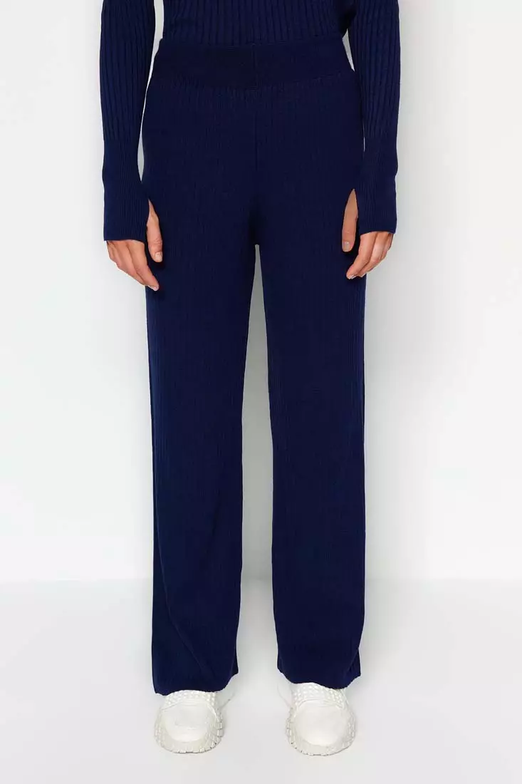 Ribbed Knitted Sweater and Pants Sets