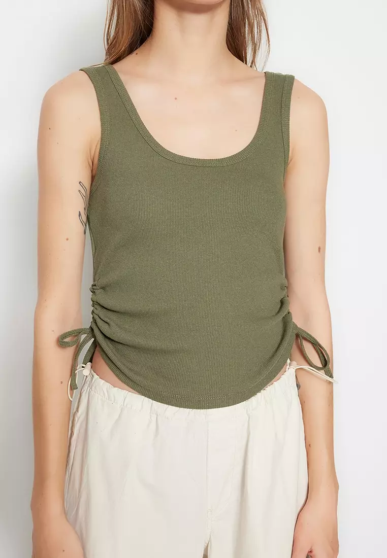 2 Packs Ruched Tank Tops