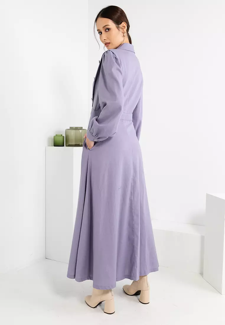 Purple on sale flare dress