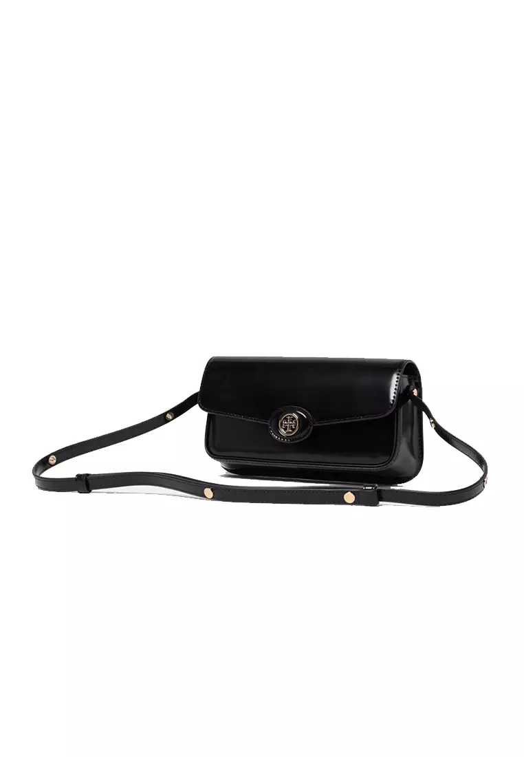 Robinson Spazzolato Rectangle Shoulder Bag in Black 161831