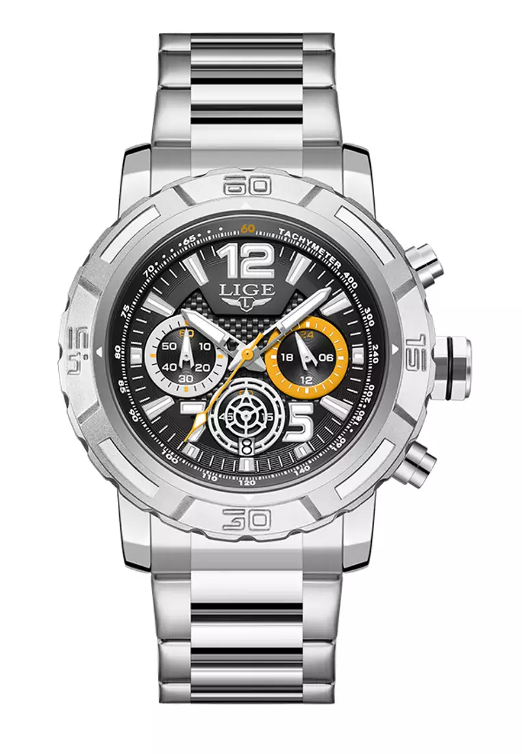 Buy LIGE Chronograph Unisex Stainless Steel Quartz Watch